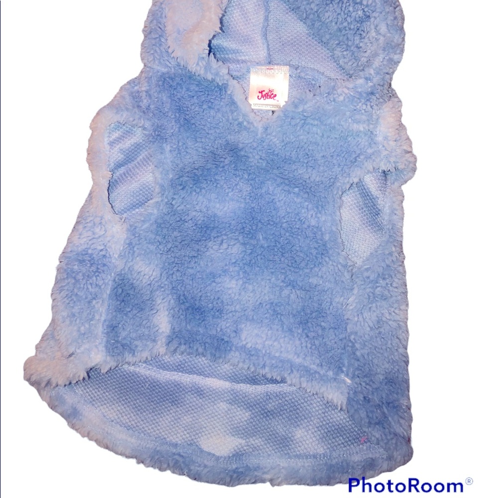 Dog pet hoodie top shirt blue Justice cat clothes